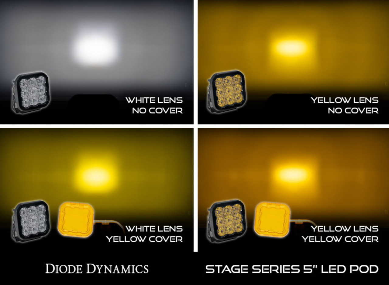 Diode Dynamics SS5 LED Pod Cover - Yellow - DD7219