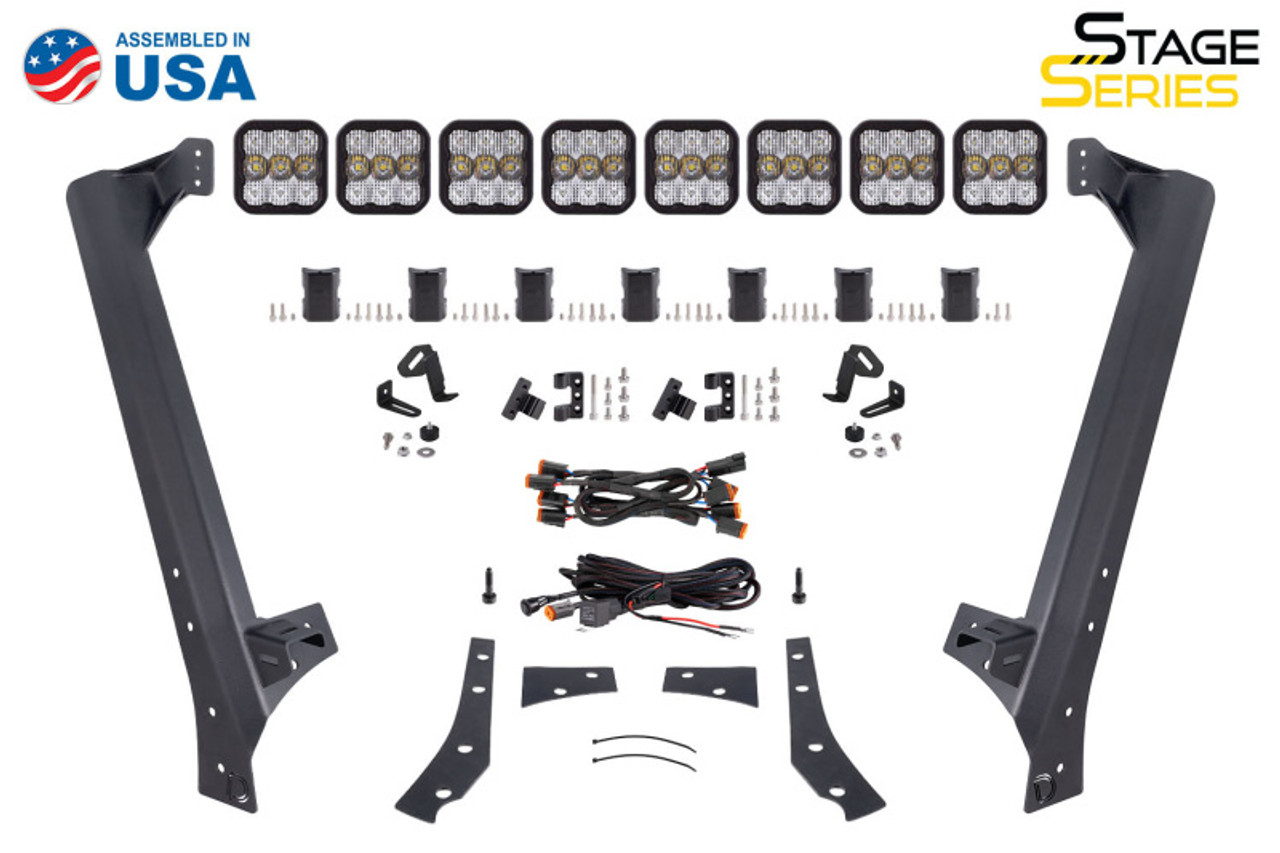Stage Series Windshield Bracket Kit for 07-18 Jeep JK Wrangler (No Lights) - DD7223P