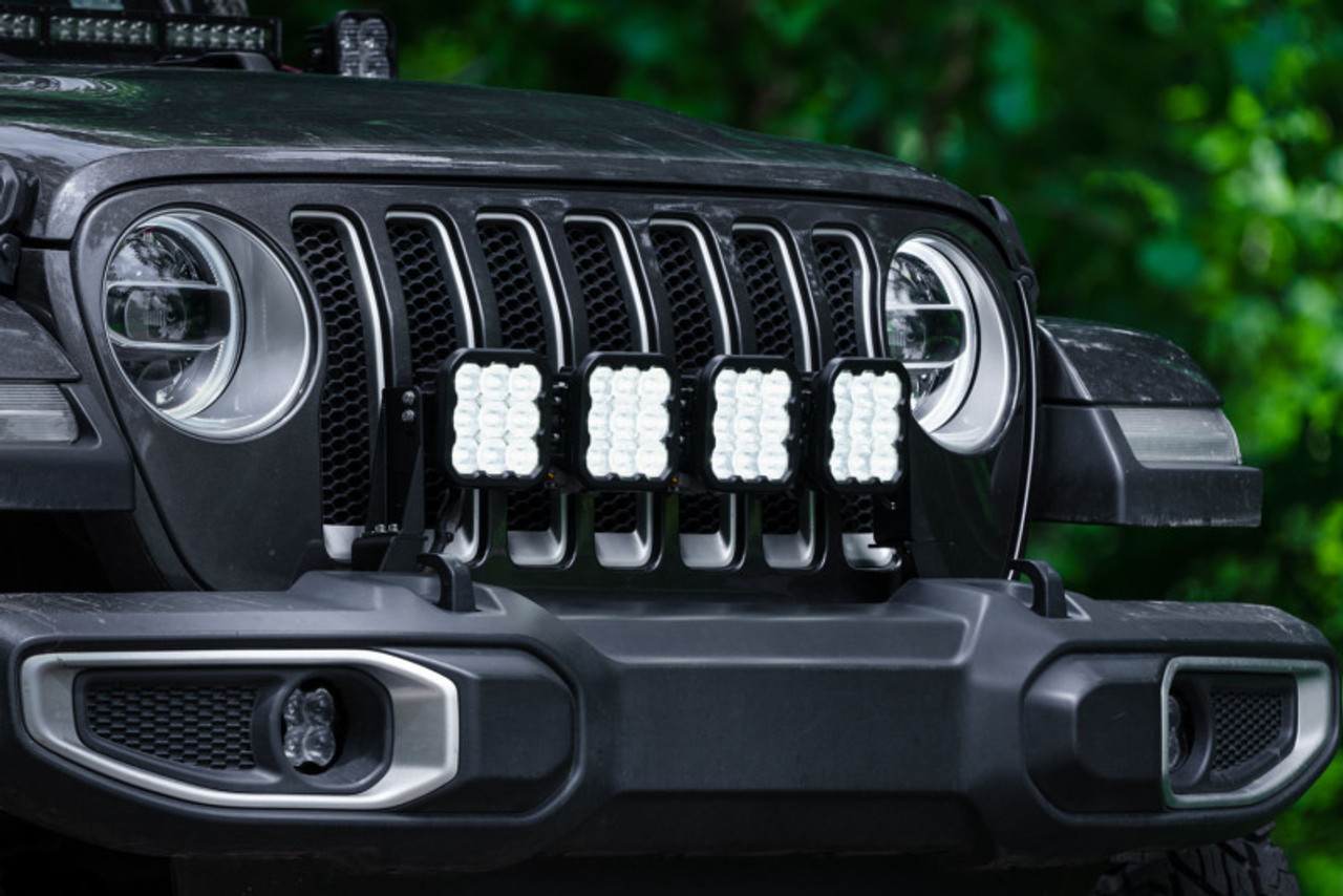 Diode Dynamics Jeep JL SS5 4-Pod CrossLink Grille Lightbar Kit Pro - Yellow Combo - DD7269