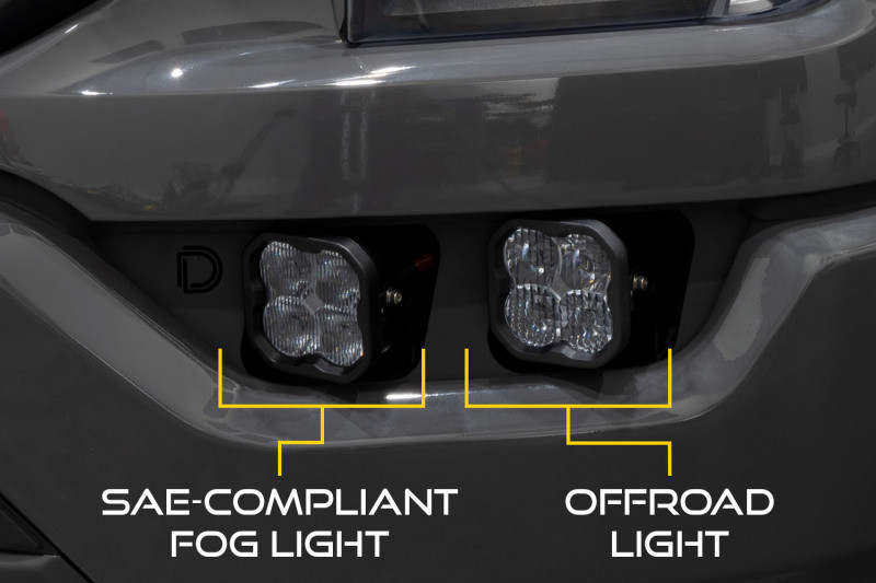 Diode Dynamics 21-22 Ford F-150 SS3 LED Fog Pocket Kit - Yellow Pro - DD7313
