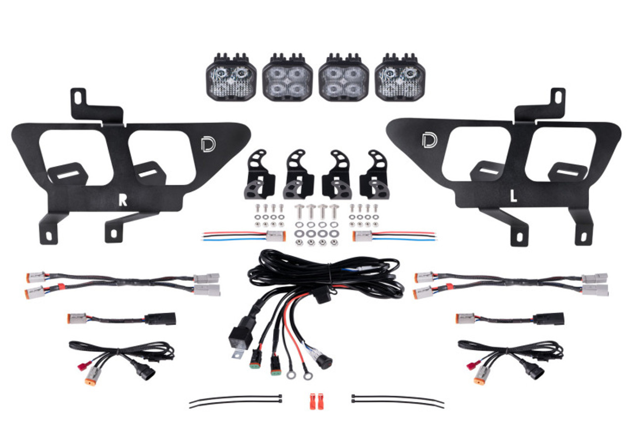 Diode Dynamics 21-22 Ford F-150 SS3 LED Fog Pocket Kit - White Max - DD7314