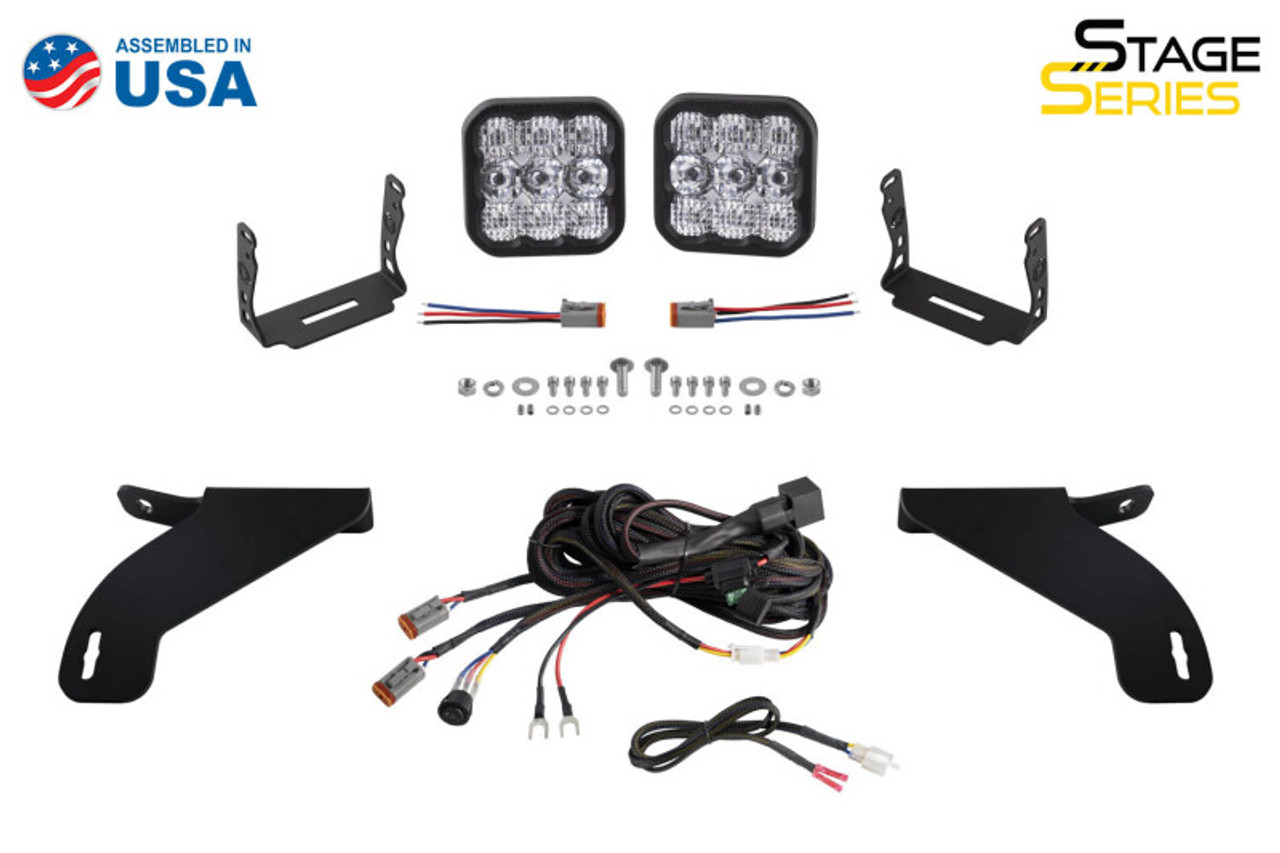 Diode Dynamics 21-22 Ford F-150 SS5 Bumper LED Pod Light Kit - Pro White Combo - DD7330