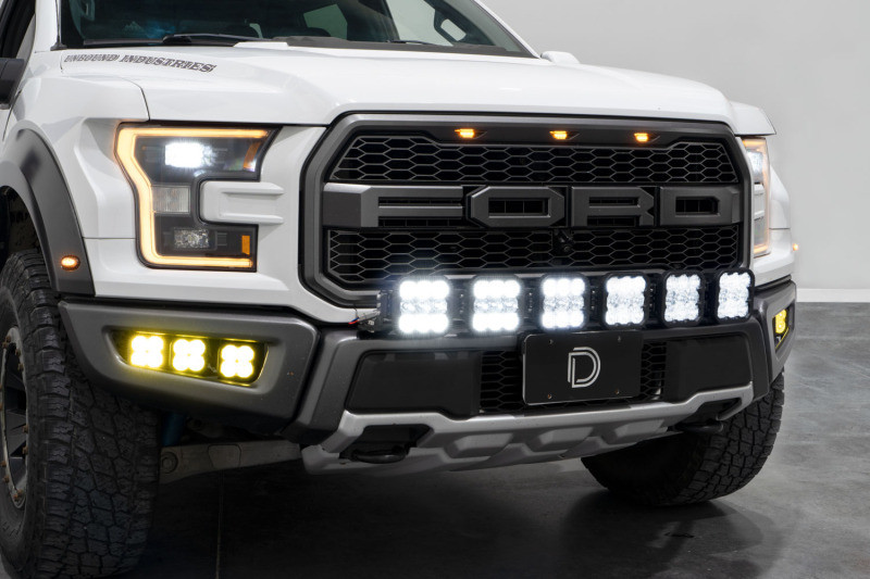 Diode Dynamics 17-20 Ford Raptor SS5 Grille CrossLink Lightbar Kit Sport - White Combo - DD7335