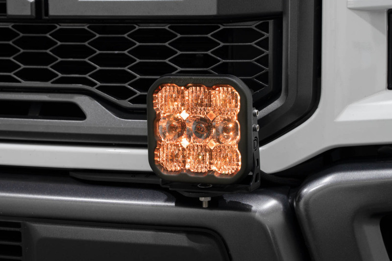 Diode Dynamics 17-20 Ford Raptor SS5 Bumper LED Pod Light Kit - Pro White Driving - DD7350