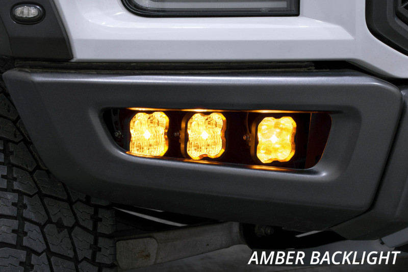 Diode Dynamics 17-20 Ford Raptor SS3 LED Fog Light Kit - Yellow Max - DD7361