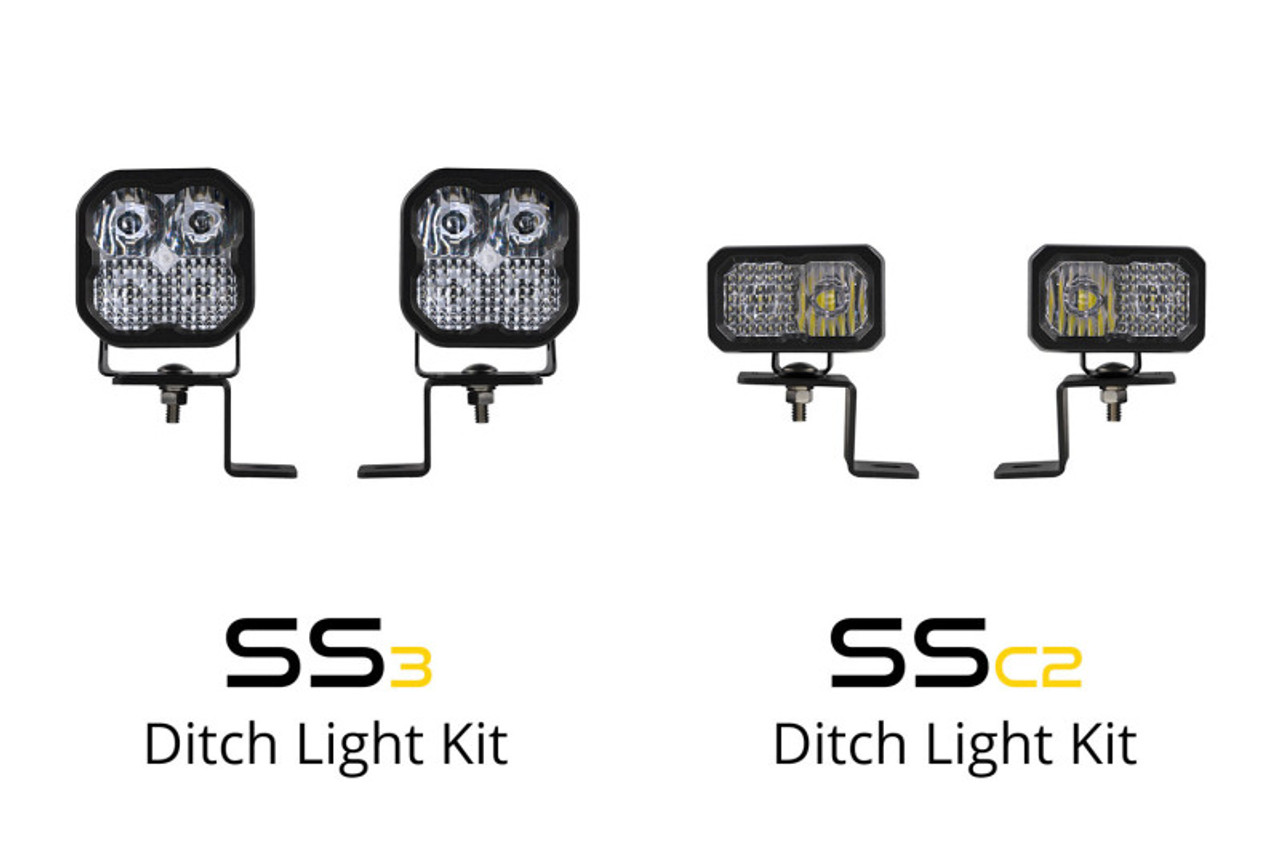 Diode Dynamics 21-22 Ford F-150 SS3 Stage Series Backlit Ditch Light Kit - Sport Yellow Combo - DD7370