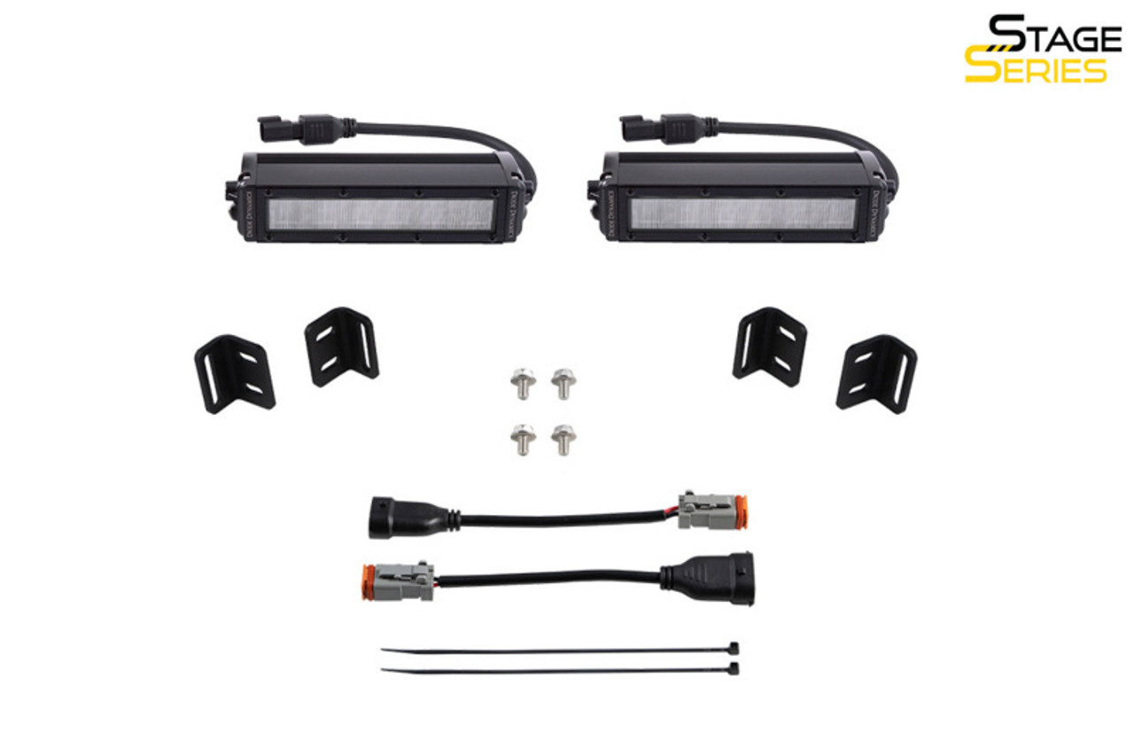 Diode Dynamics 2022 Toyota Tundra SS6 LED Fog Light Kit - White Wide - DD7418