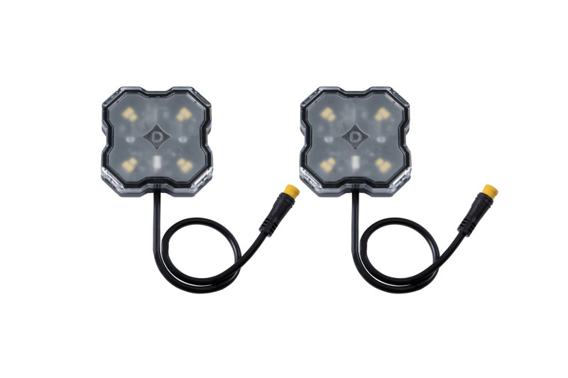 Diode Dynamics Stage Series Single Color LED Rock Light - Green M8 (2-pack) - DD7459