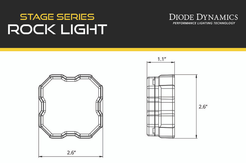 Diode Dynamics Stage Series Rock Light Magnet Mount Adapter Kit (one) - DD7465