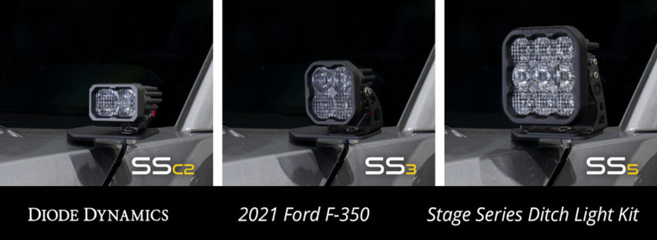 Diode Dynamics 17-22 Ford Super Duty Stage Series Backlit Ditch Light Kit - DD7559
