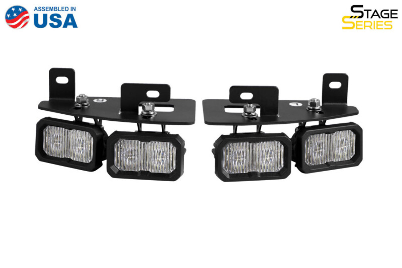 Diode Dynamics SSC2 LED Fog Pocket Kit for 2019-Present Ram - Yellow Sport - DD7623