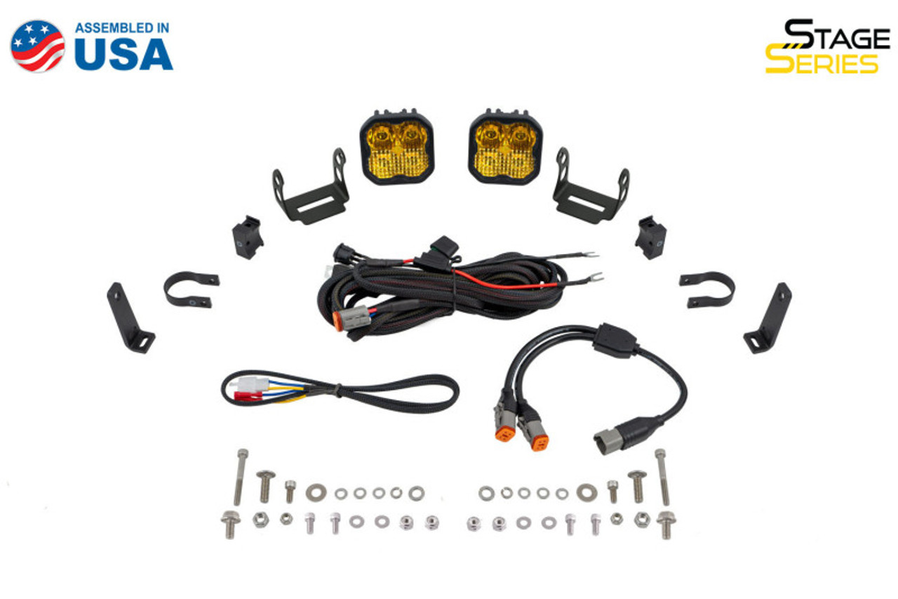 Diode Dynamics SS3 LED Bumper 1 1/4 In Roll Bar Kit Max - Yellow Combo (Pair) - DD7691