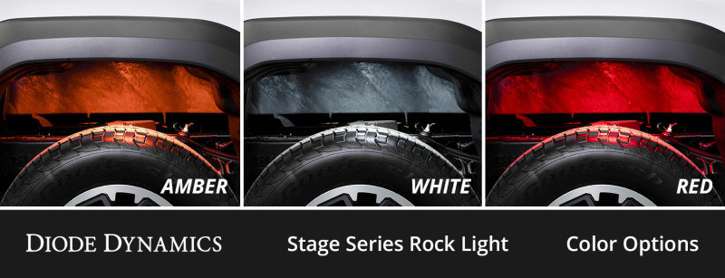 Diode Dynamics Single-Color Rock Light Installer Kit (4-pack) - DD7738