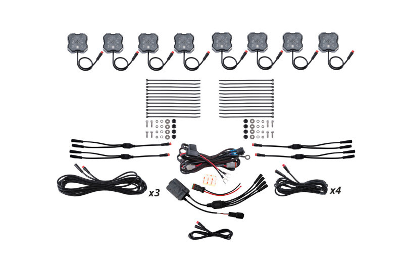 Diode Dynamics Stage Series RGBW LED Rock Light Kit (8-pack) - DD7744C
