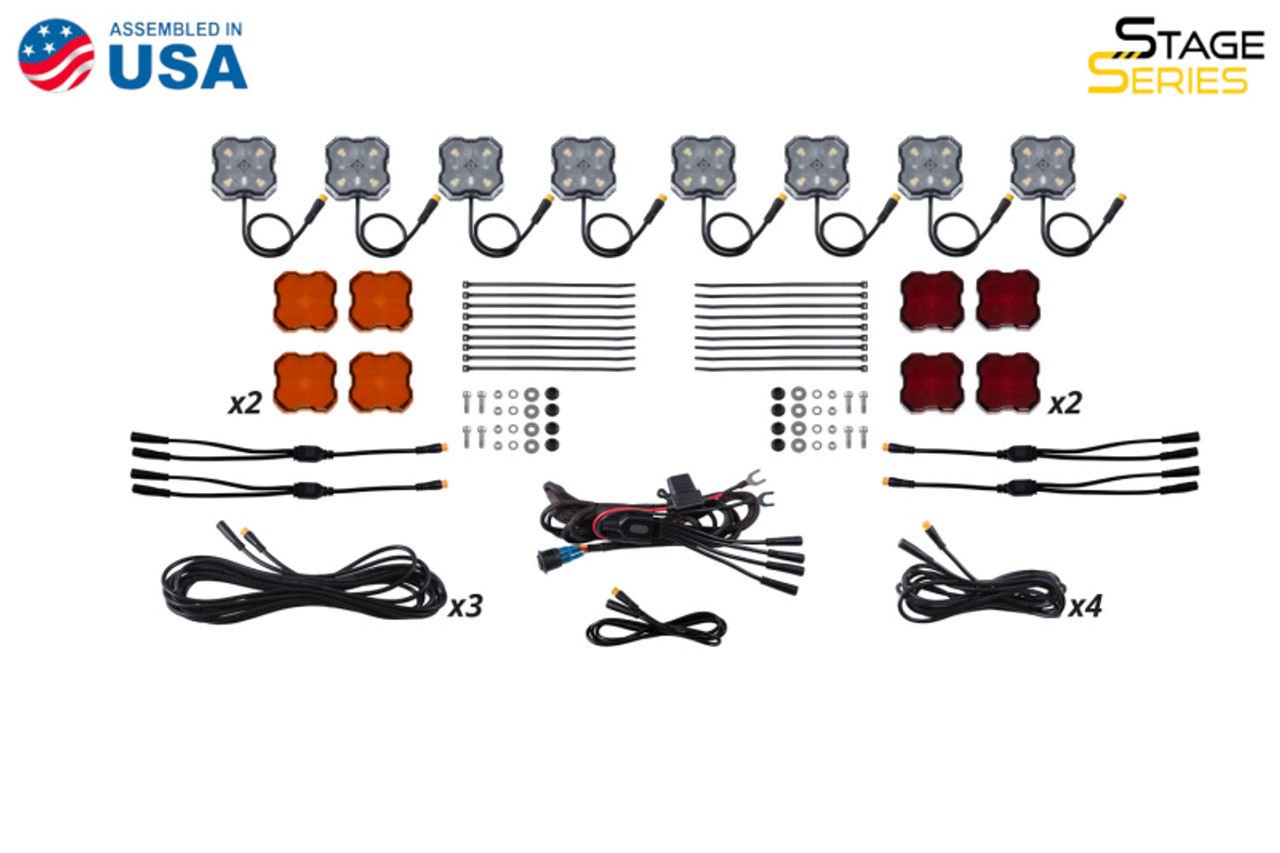Diode Dynamics Stage Series RGBW LED Rock Light Kit (8-pack) - DD7745C