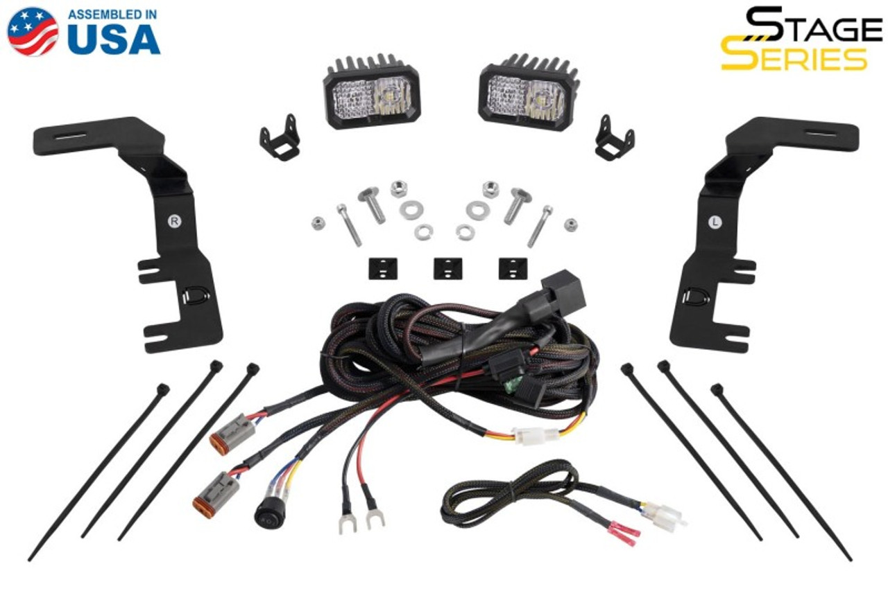 Diode Dynamics 2023+ Chevrolet Colorado Stage Series Ditch Light Kit C2 Sport Yellow Combo - DD7808