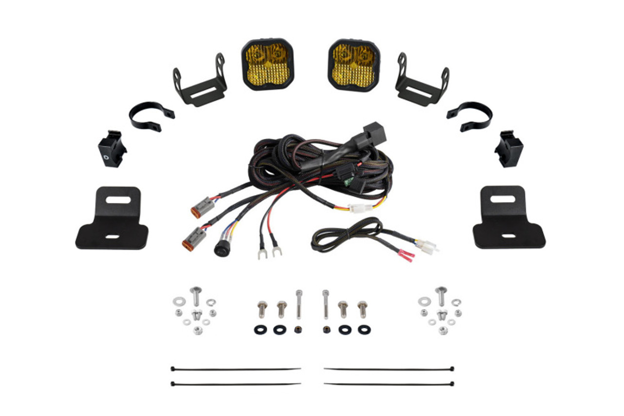 Diode Dynamics 17-24 Can-Am Maverick X3 SS3 Stage Series Ditch Light Kit - Pro Yellow Combo - DD7867
