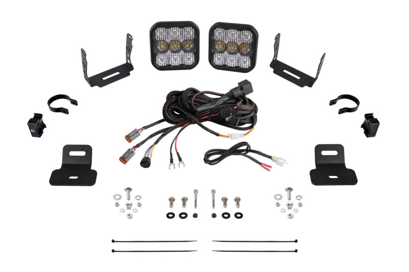 Diode Dynamics 17-24 Can-Am Maverick X3 SS5 Stage Series Ditch Light Kit - Sport White Combo - DD7868