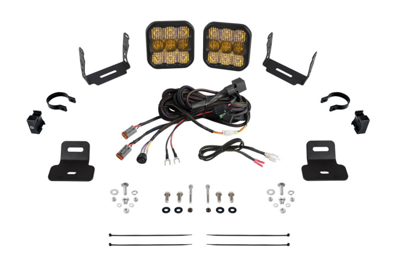 Diode Dynamics 17-24 Can-Am Maverick X3 SS5 Stage Series Ditch Light Kit - Pro Yellow Combo - DD7871