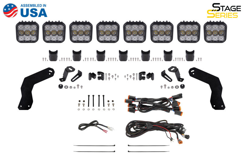 Diode Dynamics 17-24 Can-Am Maverick X3 SS5 Pro CrossLink Roof Lightbar Kit - White Combo - DD7892