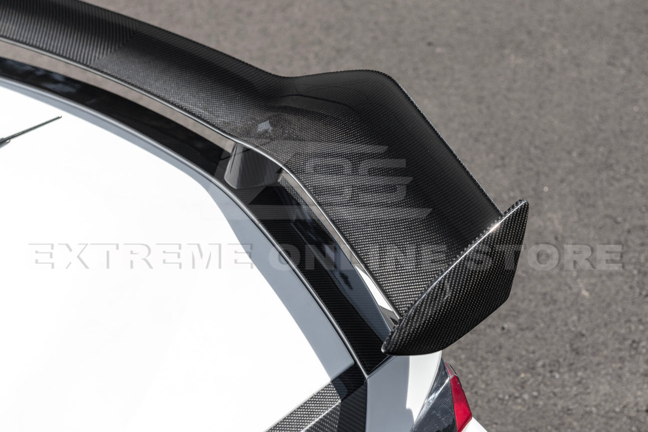 EOS Rear High Wing Spoiler Conversion w. Trunk Lid Panel - Carbon Fiber - C8 Corvette Stingray (SPOILER-606-BKCF (COMBO A))