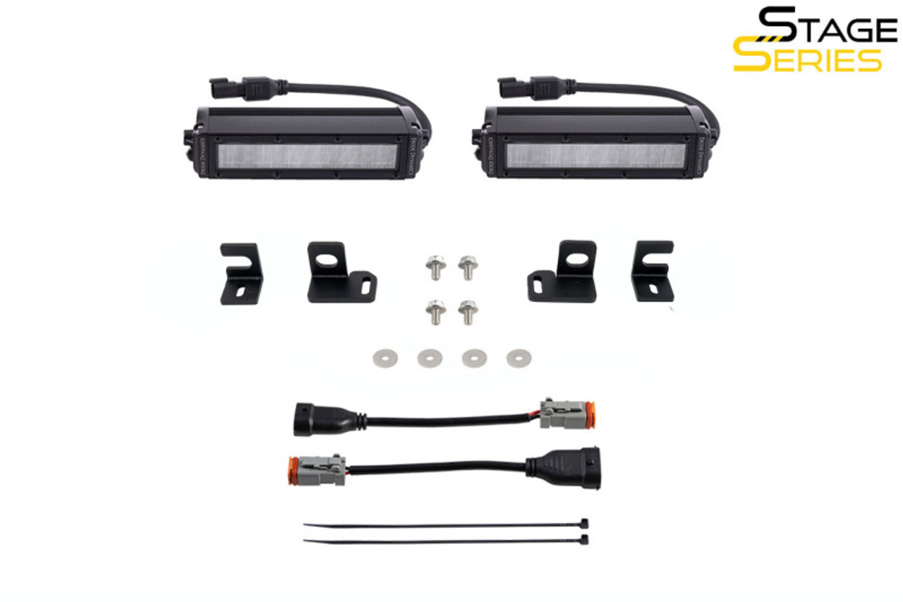 Diode Dynamics 2024+ Toyota Tacoma SS6 LED Fog Light Kit - Amber Wide - DD7932