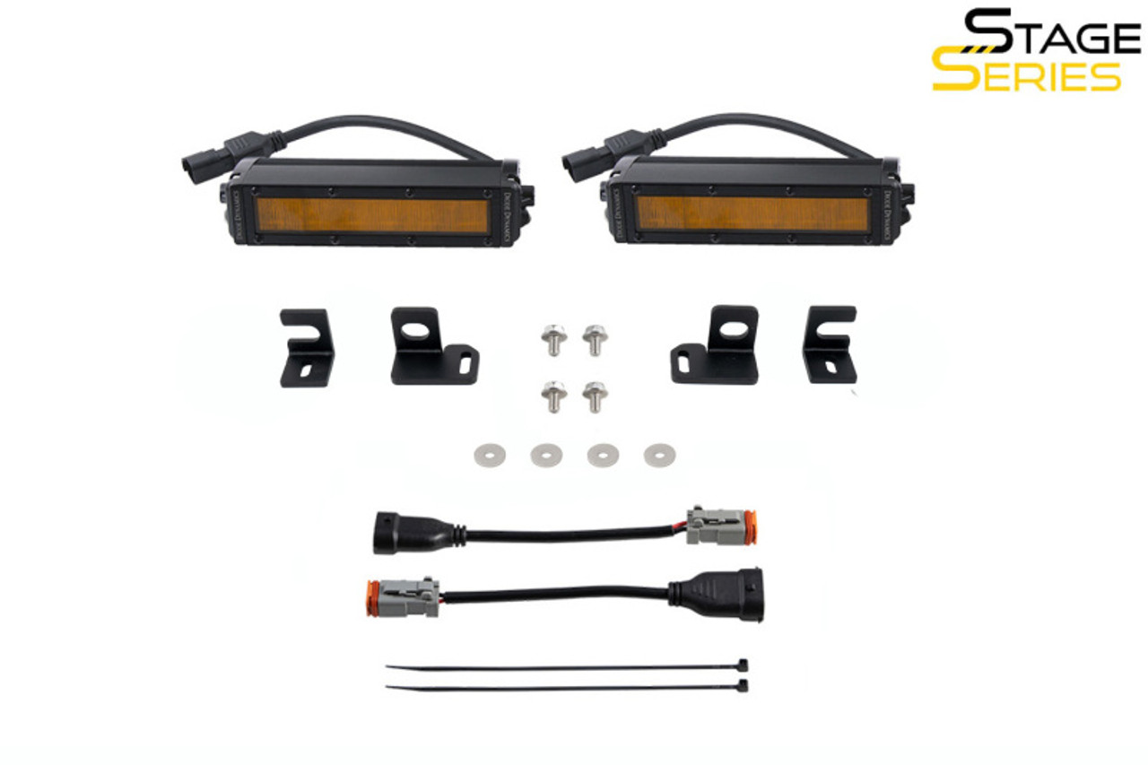 Diode Dynamics 2024+ Toyota Tacoma SS6 LED Fog Light Kit - Amber Wide - DD7932