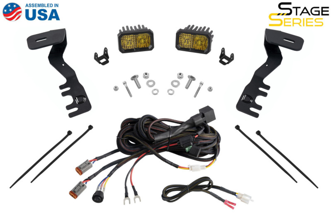 Diode Dynamics  2024+ Toyota Tacoma Stage Series 2in LED Ditch Light Kit - Pro Yellow Combo - DD7937