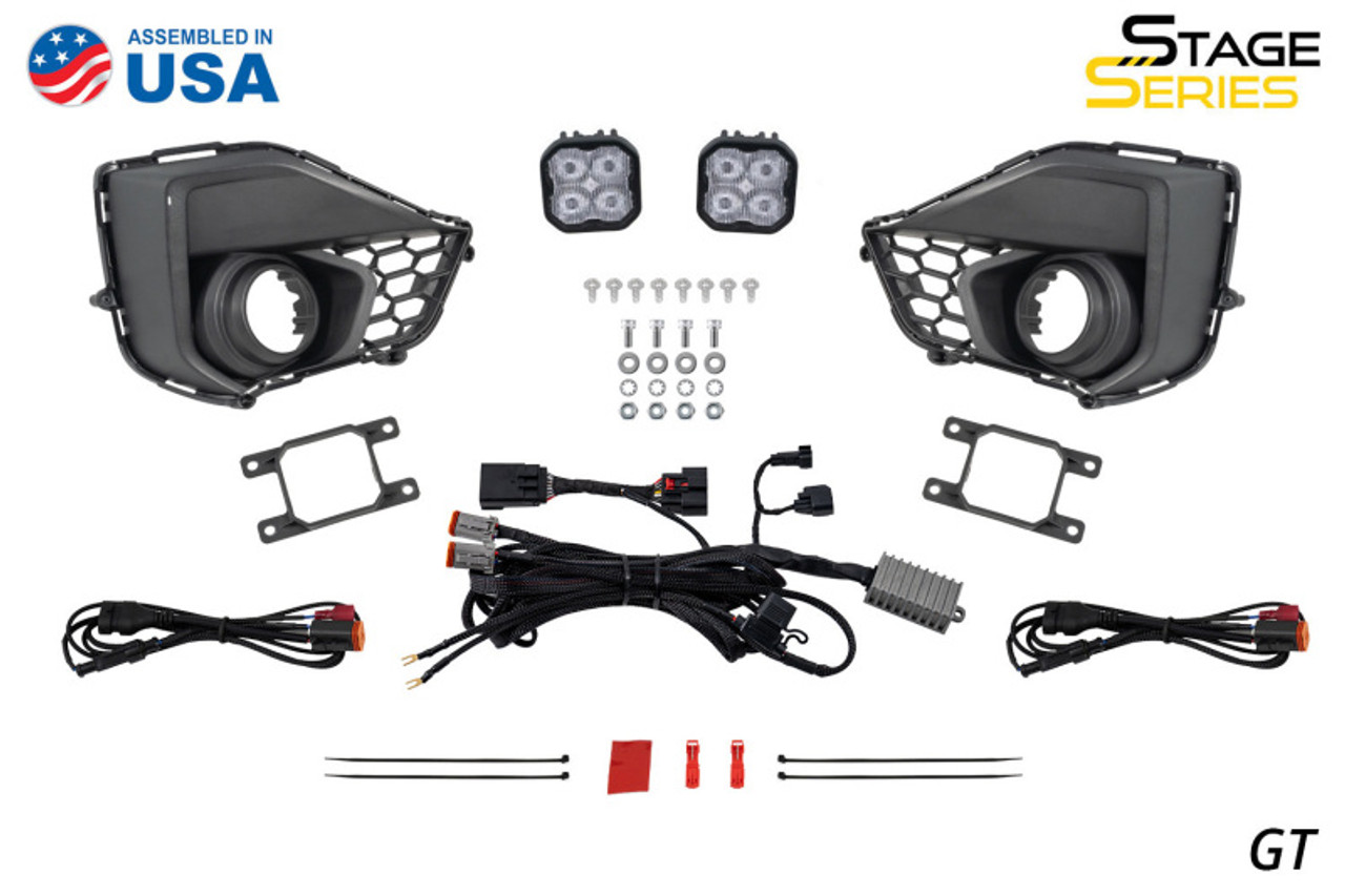 Diode Dynamics 2028 Ford Mustang EcoBoost SS3 Add-On Fog Lamp Kit  Yellow Pro - DD7964