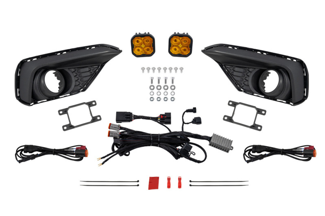 Diode Dynamics 2030 Ford Mustang EcoBoost SS3 Add-On Fog Lamp Kit  Yellow Max - DD7966