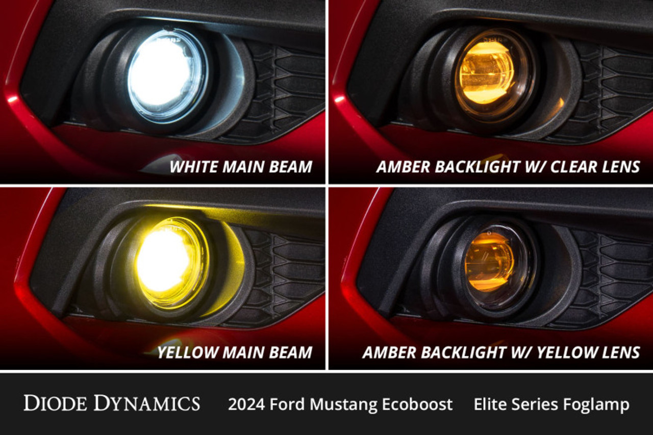 Diode Dynamics 2025 Ford Mustang GT Elite Series Add-On Fog Lamp Kit Yellow - DD7969