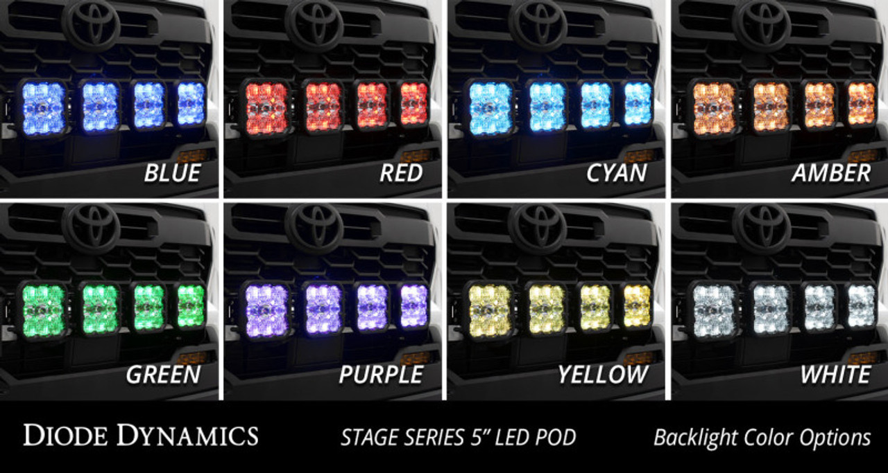 Diode Dynamics 2024 Toyota Tacoma SS5 Grille CrossLink Lightbar Kit - Pro Yellow Combo - DD8030