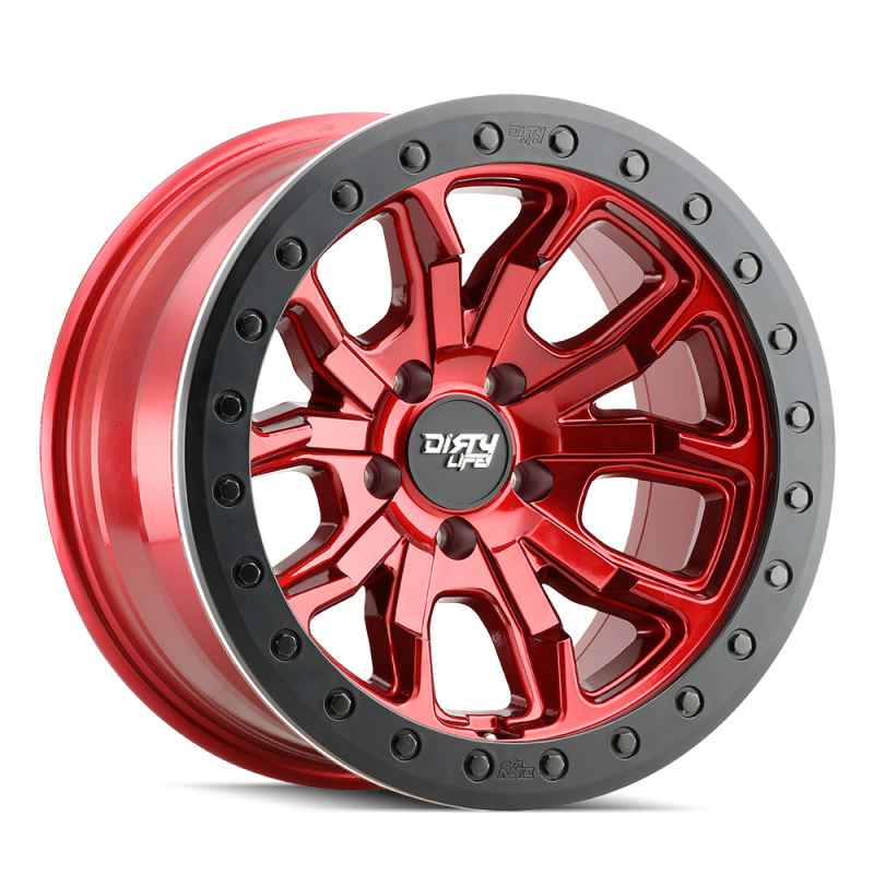 Dirty Life 9303 DT-1 17x9 / 5x127 BP / -38mm Offset / 78.1mm Hub Crimson Candy Red Wheel - 9303-7973R38 Photo - Primary