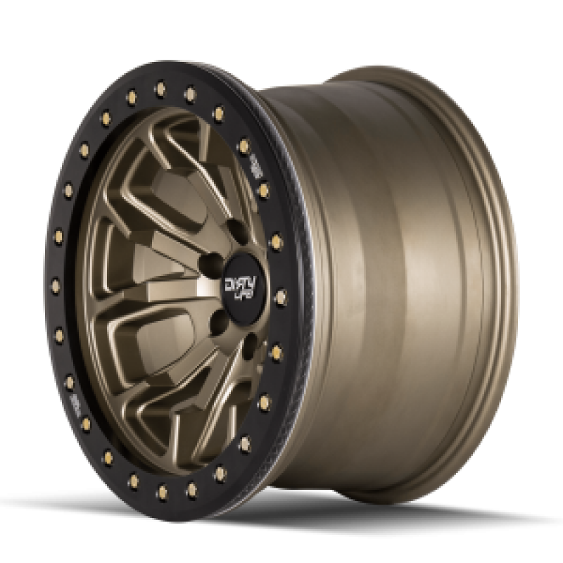 Dirty Life 9303 DT-1 17x9/8x165.1 BP/-12mm Offset/130.8mm Hub Satin Gold Wheel - Beadlock - 9303-7981MGD Photo - Primary
