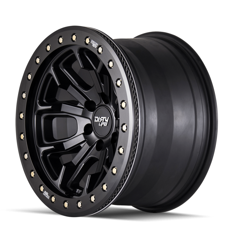 Dirty Life 9303 DT-1 17x9 / 5x139.7 BP / -38mm Offset / 108mm Hub Matte Black Wheel - Beadlock - 9303-7985MB38 Photo - Primary