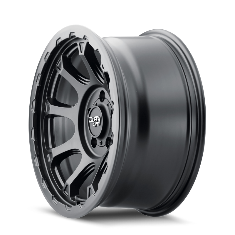 Dirty Life 9307 Drifter 17x8.5/6x139.7 BP/-6mm Offset/106mm Hub Matte Black Wheel - Beadlock - 9307-7883MB Photo - Primary