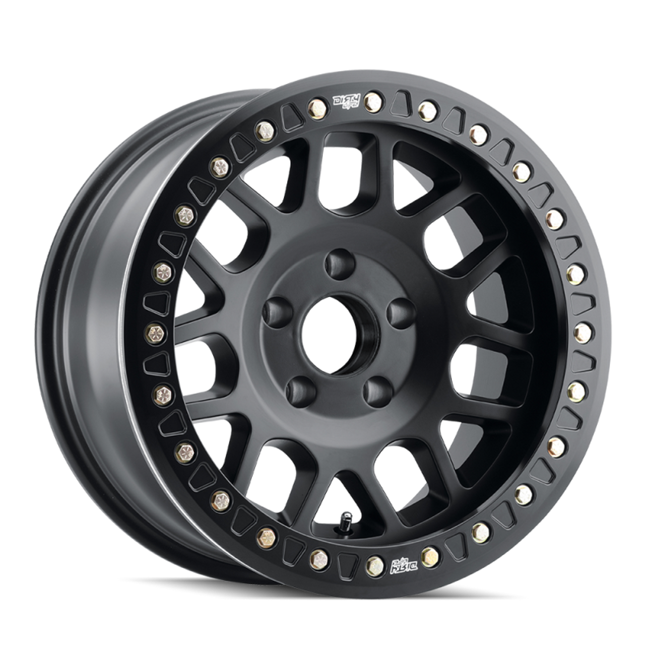 Dirty Life 9312 Mesa Race 17x9 / 5x127 BP / -12mm Offset / 71.5mm Hub Matte Black Wheel - 9312-7973MB12