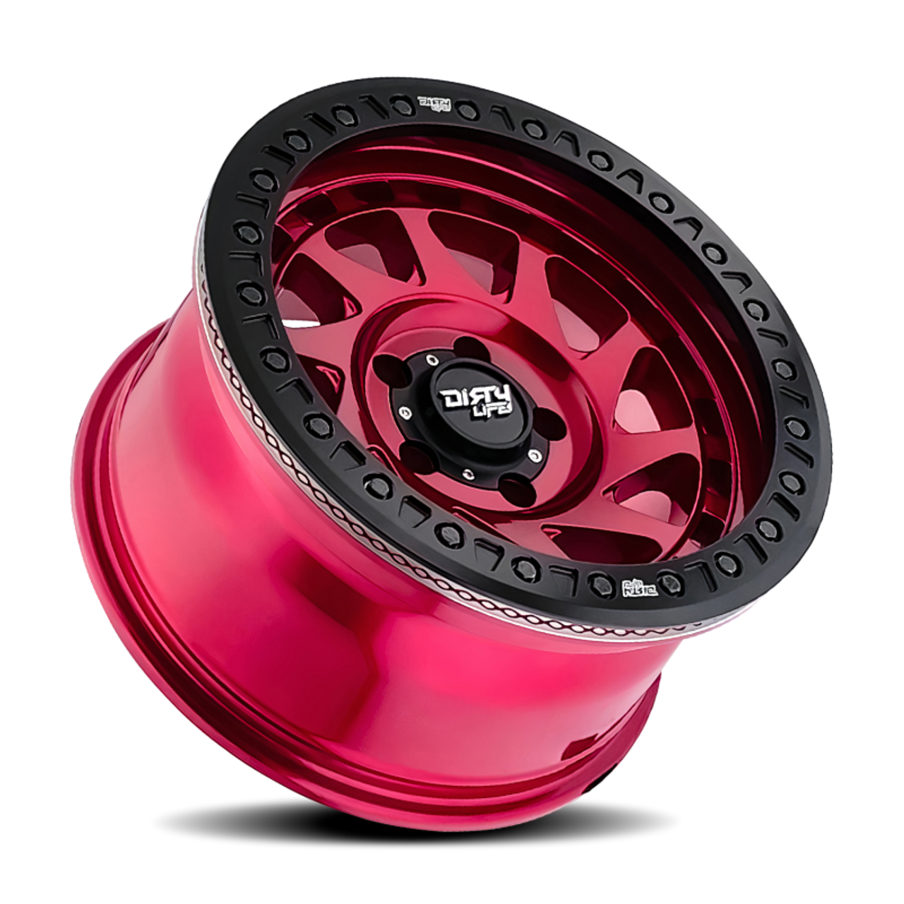 Dirty Life 9313 Enigma Race 17x9 / 8x170 BP / -12mm Offset / 125.2mm Hub Crimson Candy Red Wheel - 9313-7970R12