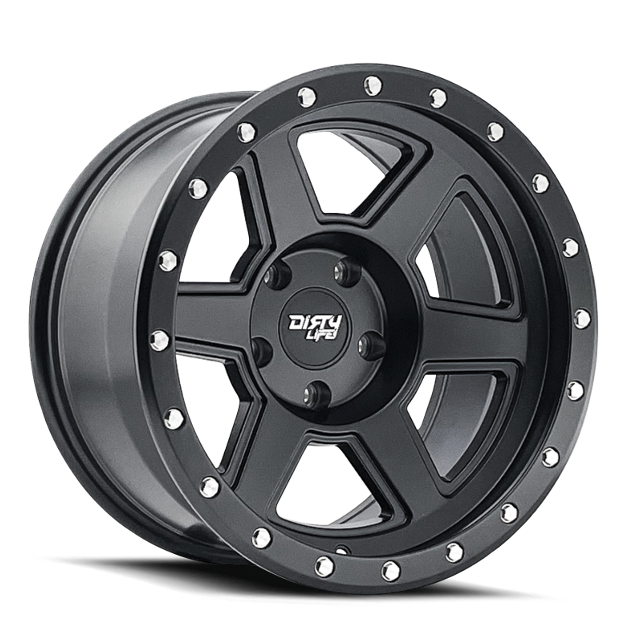 Dirty Life 9315 Compound 17x9 / 6x135 BP / -12mm Offset / 87.1mm Hub Matte Black Wheel - 9315-7936MB12