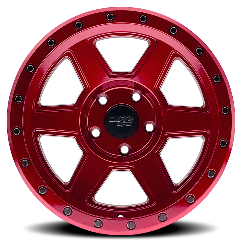 Dirty Life 9315 Compound 17x9 / 6x139.7 BP / -12mm Offset / 106mm Hub Crimson Candy Red Wheel - 9315-7983R12