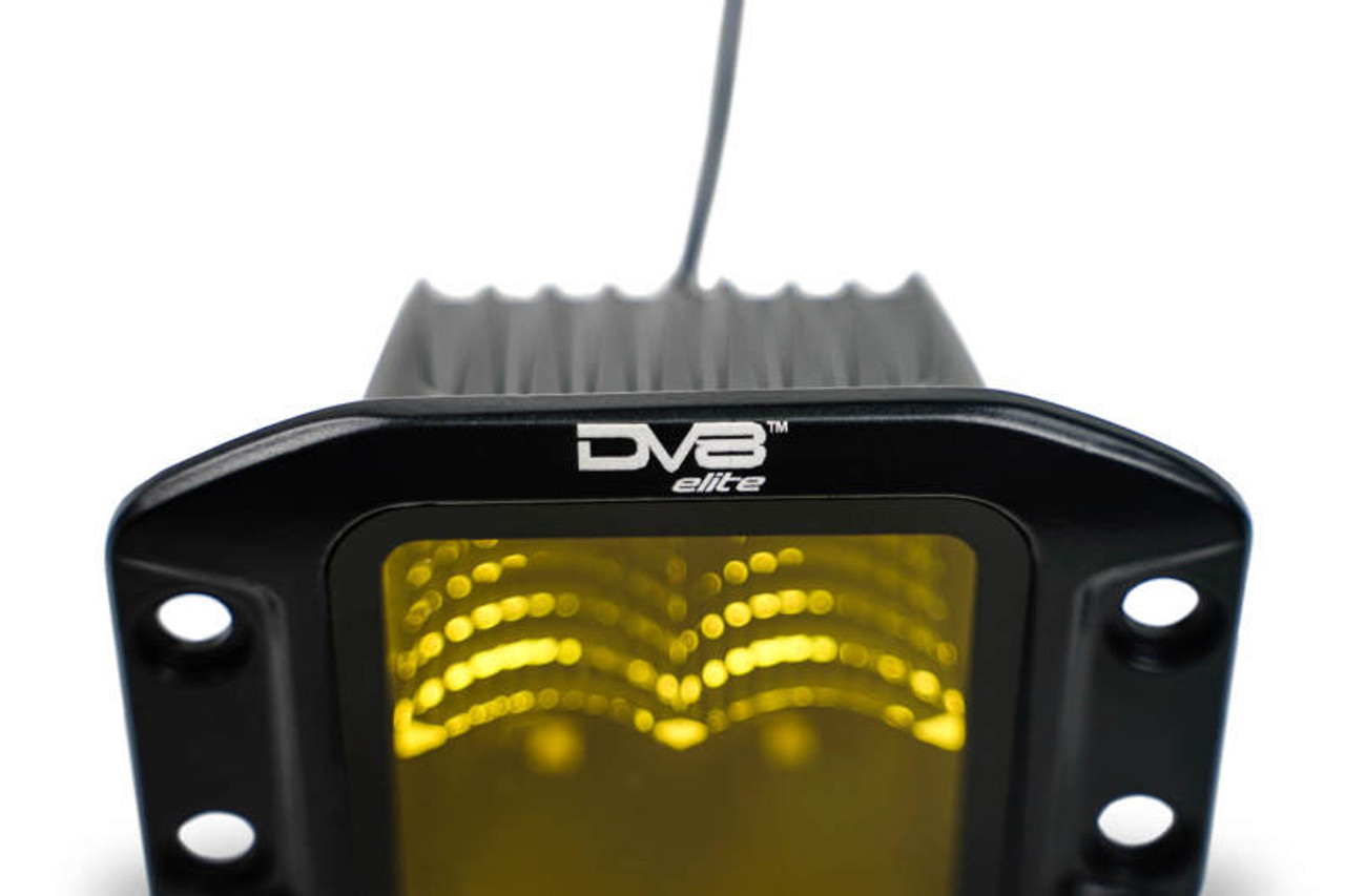 DV8 3-Inch Elite Series LED Amber Flush Mount Pod Light - BE3FMW40W-A