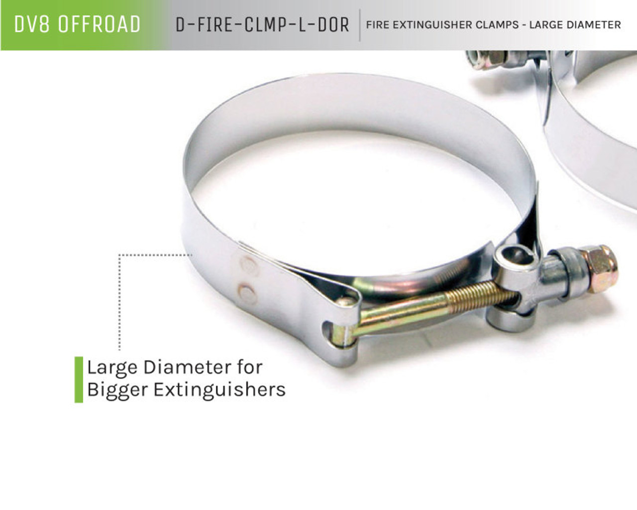 DV8 Offroad Fire Extinguisher Mount Clamps - Large - D-FIRE-CLMP-L-DOR