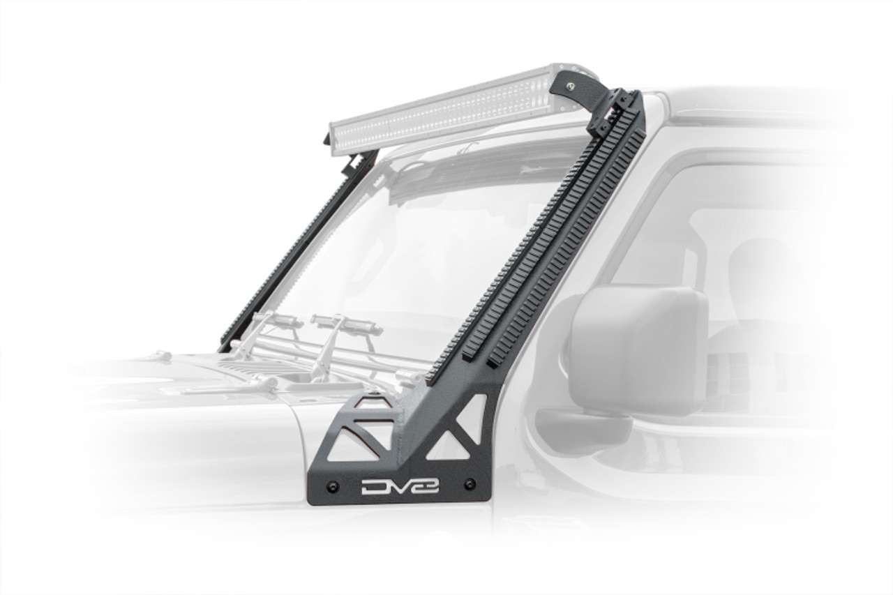 DV8 Offroad 2018+ JL/Gladiator Picatinny Rail A-Pillar Pod LED Light Mount - D-JL-190052-PIL