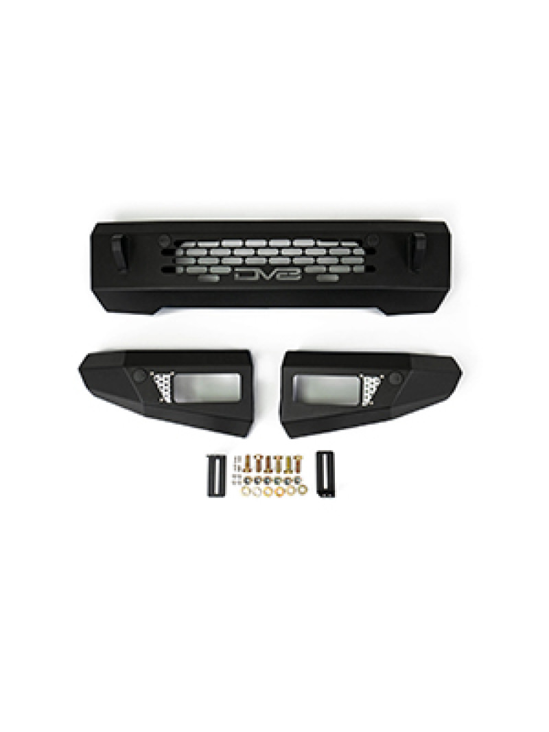 DV8 Offroad 2021+ Ford Bronco Bumper- Accommodates 20in Dual Row Light Bar & (4) 3in Pod Light Mount - FBBR-03