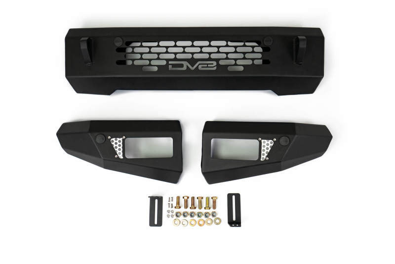 DV8 Offroad 2021+ Ford Bronco Bumper- Accommodates 20in Dual Row Light Bar & (4) 3in Pod Light Mount - FBBR-03