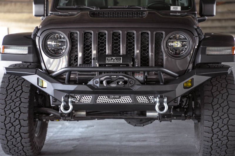 DV8 Offroad 07-18 Jeep Wrangler JK / 18-23 Wrangler JL / 20-23 Gladiator JT MTO Series Front Bumper - FBJL-12