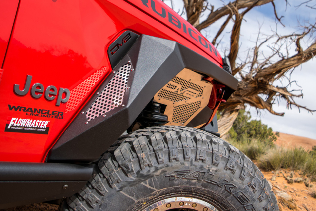 DV8 Offroad 2018+ Jeep Wrangler JL Armor Fenders w/ LED Turn Signal Lights - FDJL-01