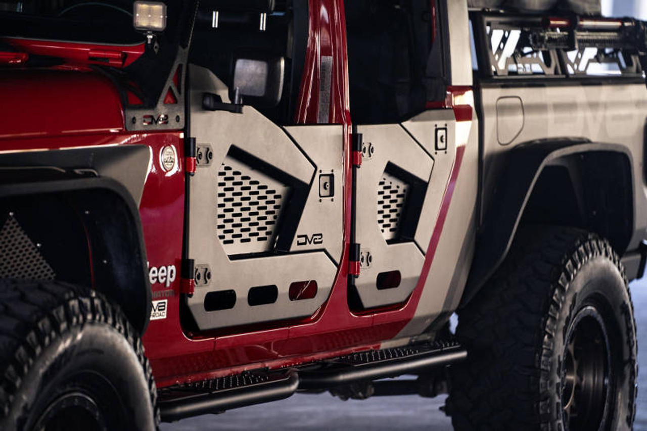 DV8 Offroad 18-22 Jeep Wrangler JL/JT Spec Series Half Doors - Front Set - HDJL-02F