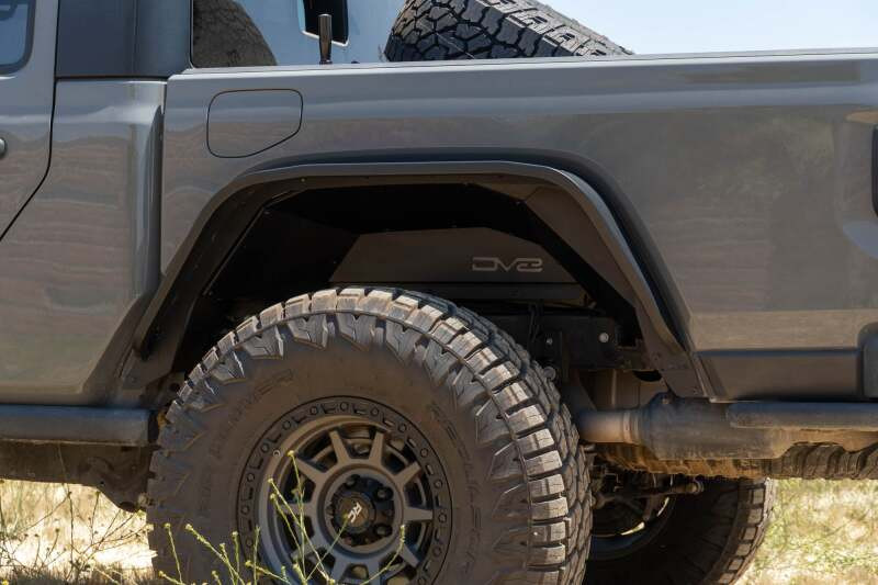 DV8 Offroad 20-24 Jeep Gladiator JT Rear Inner Fender Liners - Satin Black - INFEND-07RB Photo - out of package