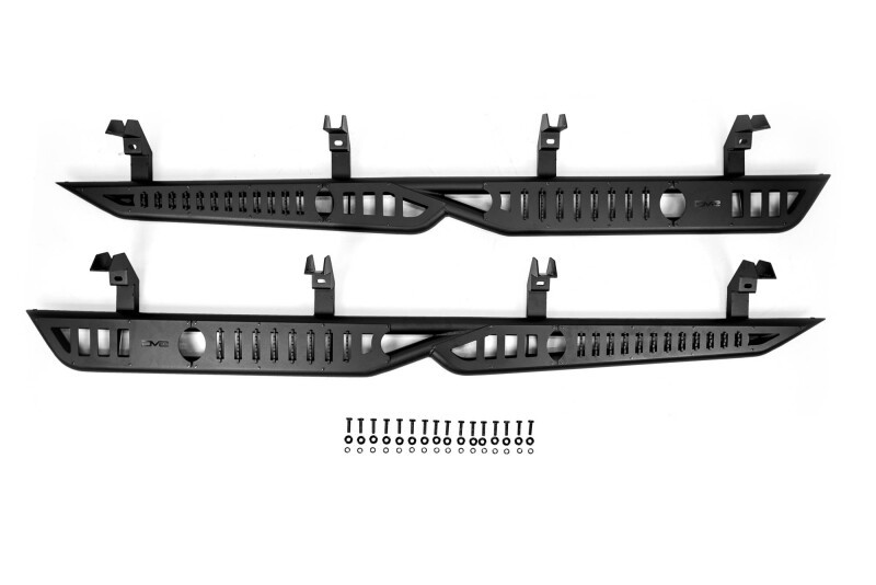 DV8 Offroad 19-24 GMC Sierra 1500 Crew Cab OE Plus Side Steps - Black Steel - SRCS1-01 Photo - out of package